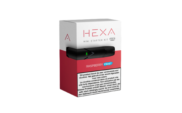 HEXA - Mini Kit - Raspberry Frost (Dewy's) - BE - 20 mg - Space Grey
