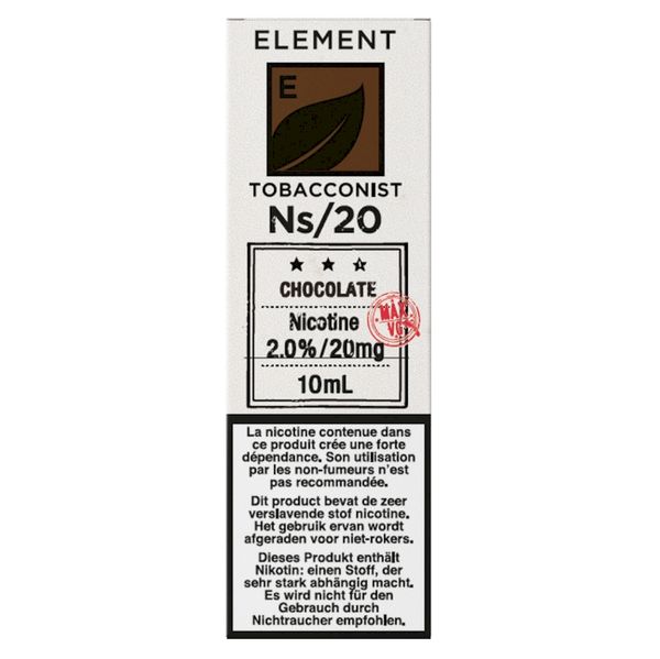 Element - Chocolate Tobacco - BE (Nic salt) - 20 mg