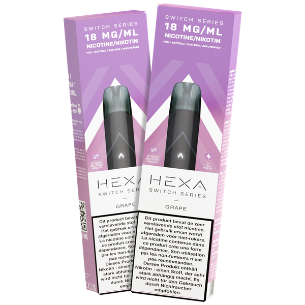 HEXA - Switch Kit - Grape - BE - 18 mg - Space Grey