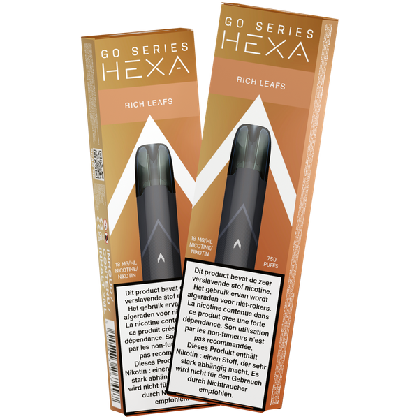 HEXA Go (2ml) - BE - Rich Leafs / Sweet Tobacco - 18 mg